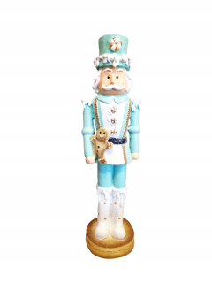 Tyrkysové vianočné luskáčička figurína