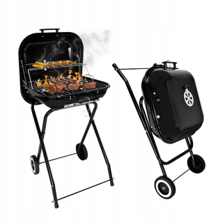 Gril na drevené uhlie - Skladací gril prenosného turistického uhoľného grilu