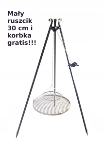 Gril na drevené uhlie - 70 cm záhradný oheň kovaný záhradný gril+ trojuholník kľuka