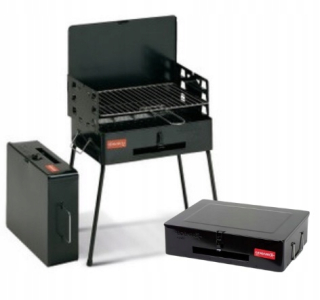 Gril na drevené uhlie - Cereblian Tourist Grill 43x32x73cm