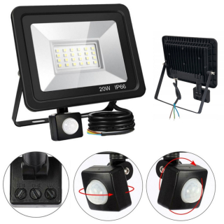Záhradné halogény - Halogén 20W Slim LED LED môže senzor