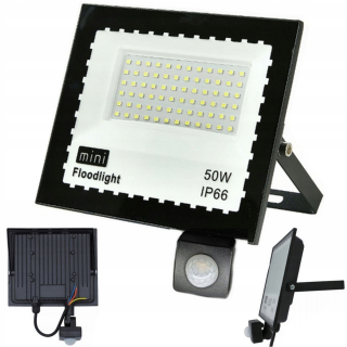 Záhradné halogény - Halogénová LED železo IP66 Silná lampa 50 W lampa s 230V snímačom pohybu
