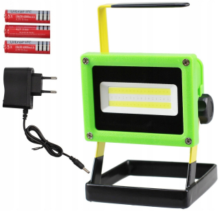 Záhradné halogény - LED prenosná halogénová lampa strobe 30W
