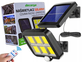 Záhradné halogény - Halogénová vodotesná LED solárna lampa 12W IP65