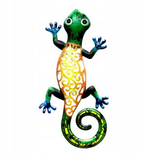 Grafika kovovej steny jedného kusu gecko