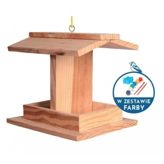 Drevené kŕmidlo pre vtáčiky 14x11x11,5cm