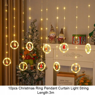 Svetelný stĺp do záhrady - LED Fairy Curtain Light String vianočné želanie loptičku Copper Wire Festoon