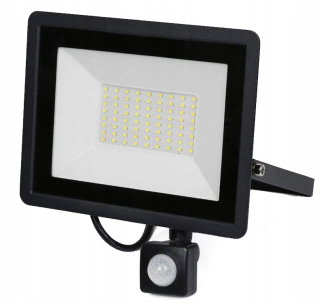 Záhradné halogény - Lampa LED reflektor 50W S PREMIUM SENZOR POHYBU VYKONNY REAL COLD