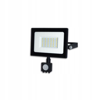 Záhradné halogény - HALOGÉN 30W IP65 PIR Tiga Neutrálny LED reflektor
