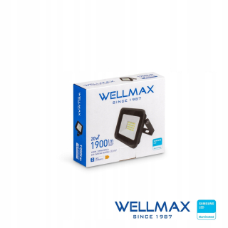 Záhradné halogény - Wellmax Samsung 20W 1900LM 6500k Flood IP65