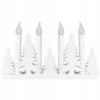 Advent Candlestick 3D vianočná dekorácia biela