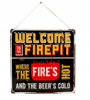 Dekorácia do záhrady - Tablet Vitajte na obrázku Firepit Dekor