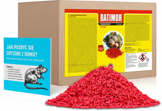 Repelent, plašič pre zvieratá - Poison Poison Mouse potkany hlodavce Ratimor Red Granulate 10 kg